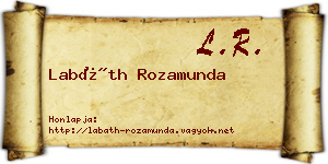 Labáth Rozamunda névjegykártya